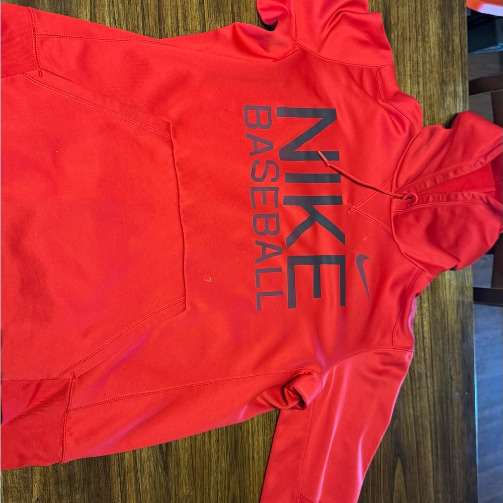 Nike Red Baseball Hoodie